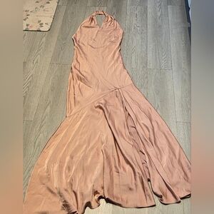 Women's Satin Slip Dress in Dusky Rose